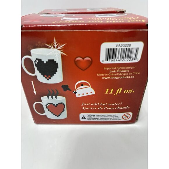 Heart Heat Sensitive Color Changing Mug Ceramic Funny Gift Cute Color Change Cup - Picture 8 of 8